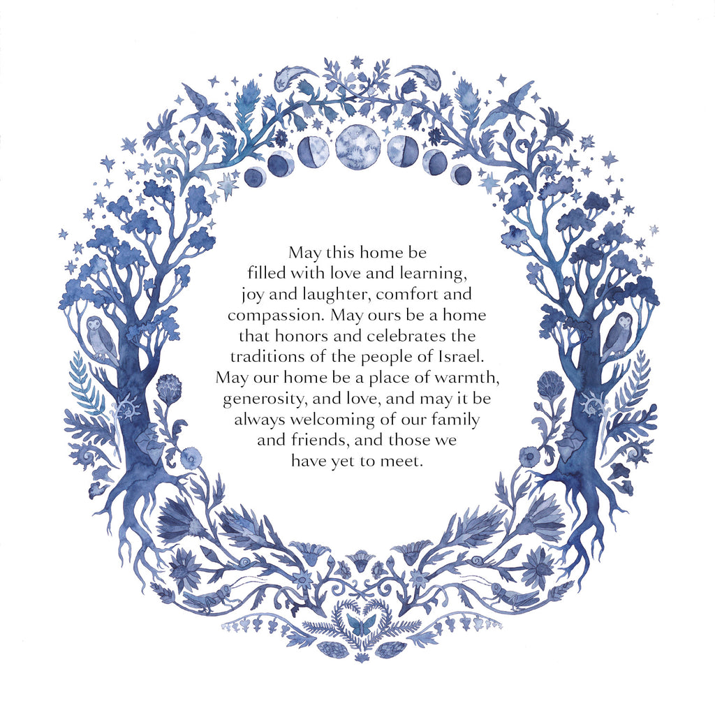 Indigo Celestial Wreath Small Print