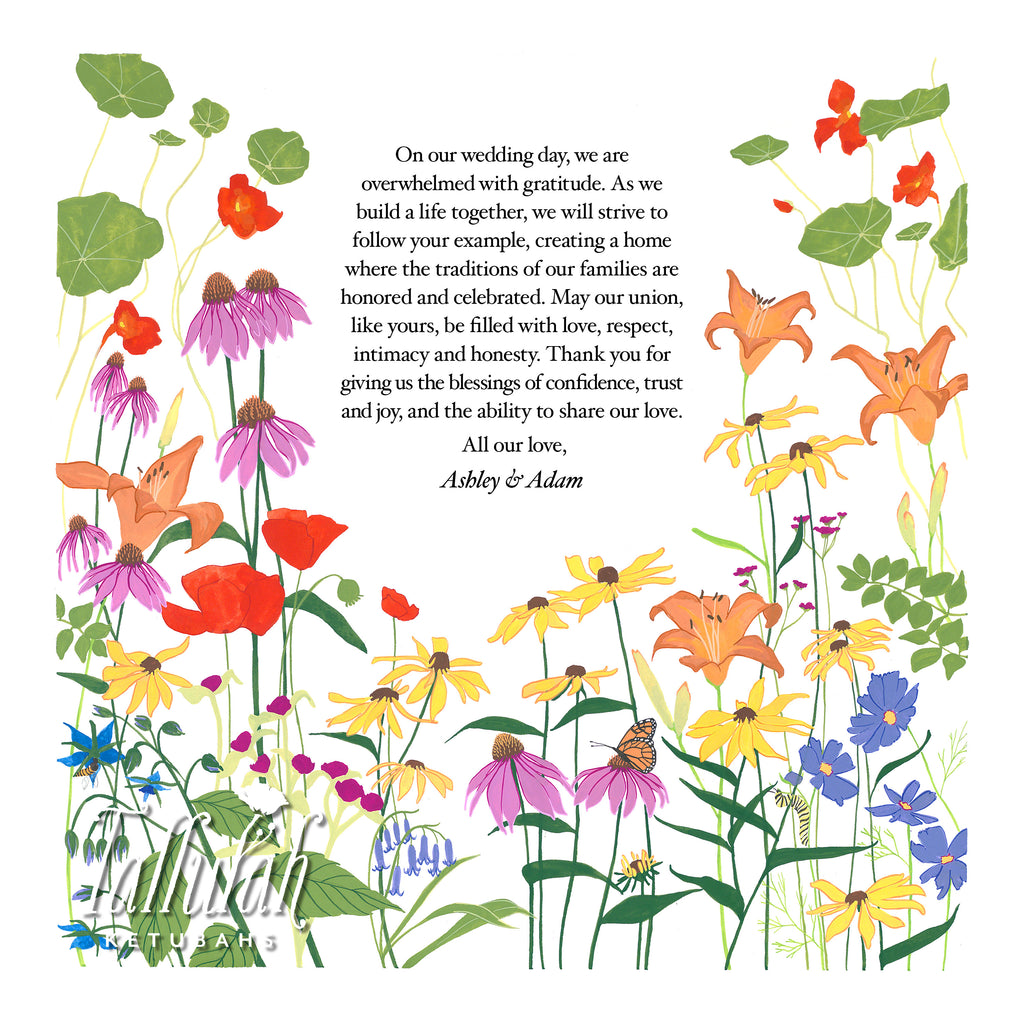 Butterfly Garden Parents Gift | Tallulah Ketubahs