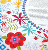 Floral Hamsah Ketubah | Detail Shot | Tallulah Ketubahs