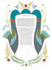 Folk Art Hamsah Ketubah | Tallulah Ketubahs