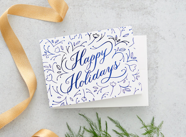 Happy Holidays Foil Greeting Cards