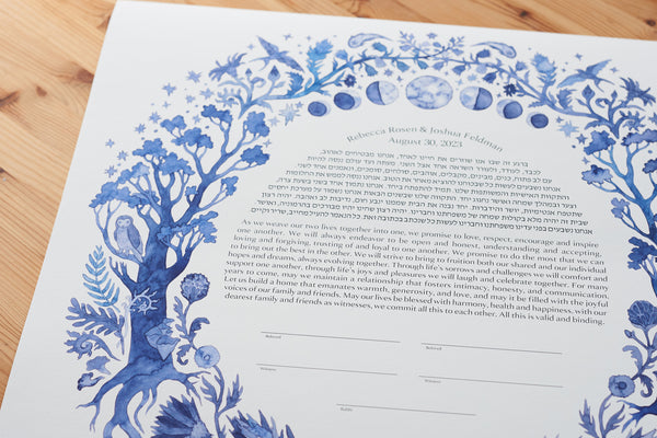 Indigo Celestial Wreath Small Print