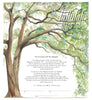 Live Oak Tree Children's Blessing or Baby Naming Certificate