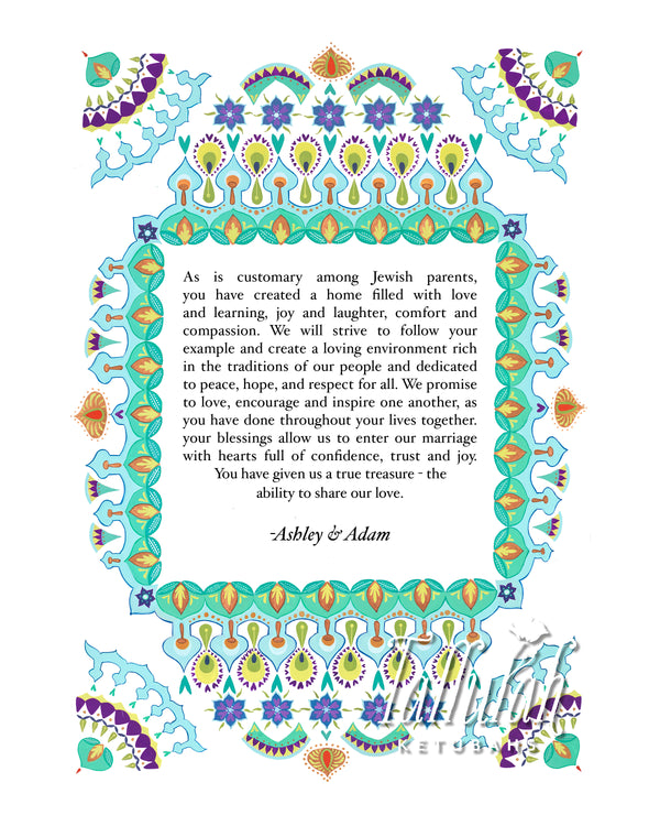 Persian Parents Gift | Tallulah Ketubahs