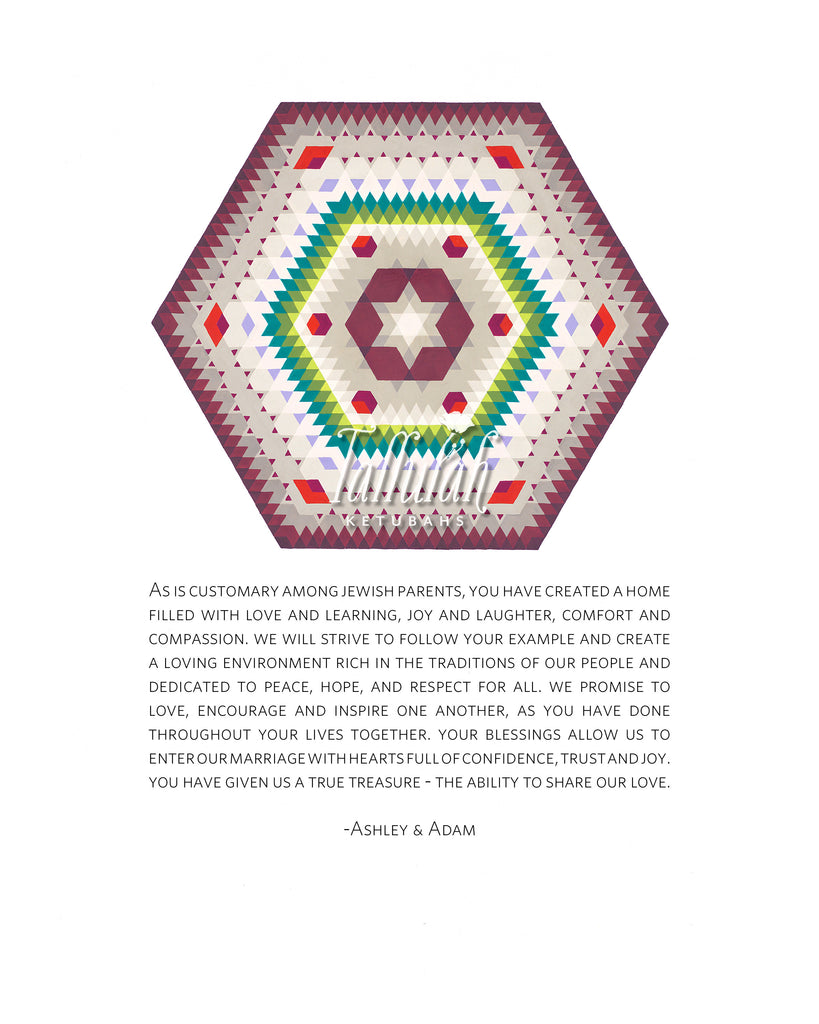 Southwestern Hexagon Parents Gift | Tallulah Ketubahs