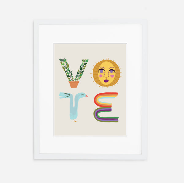 VOTE Typographic Print - Fundraiser