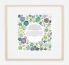 Succulent Wreath Ketubah | Framed | Tallulah Ketubahs
