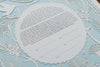 Love Birds in the Garden Papercut Ketubah with Tiffany Blue Color Background | Detail Shot | Tallulah Ketubahs