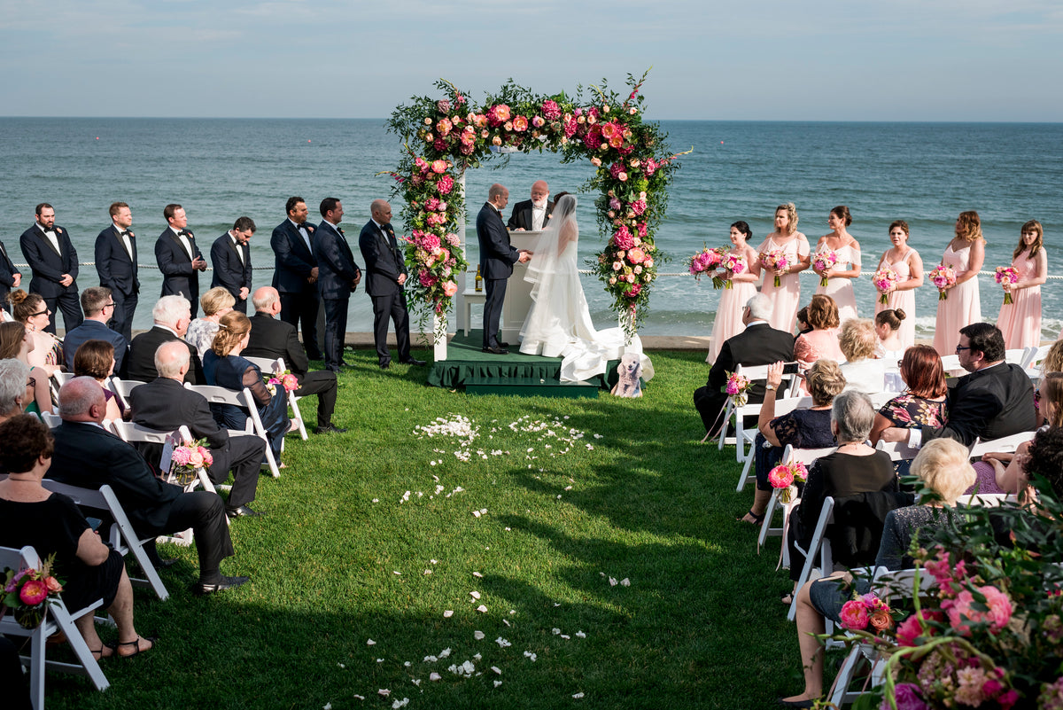 Melanie \u0026 James - Interfaith Seaside Wedding at The Dunes Club in Narr –  Tallulah Ketubahs, image size:1200x801