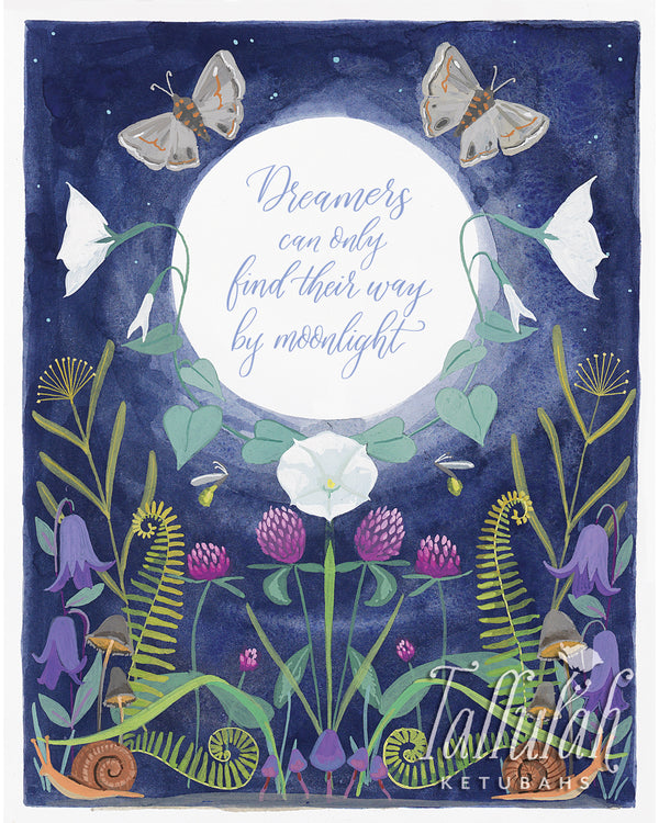 Dreamers in the Moonlight Print | Tallulah Ketubahs