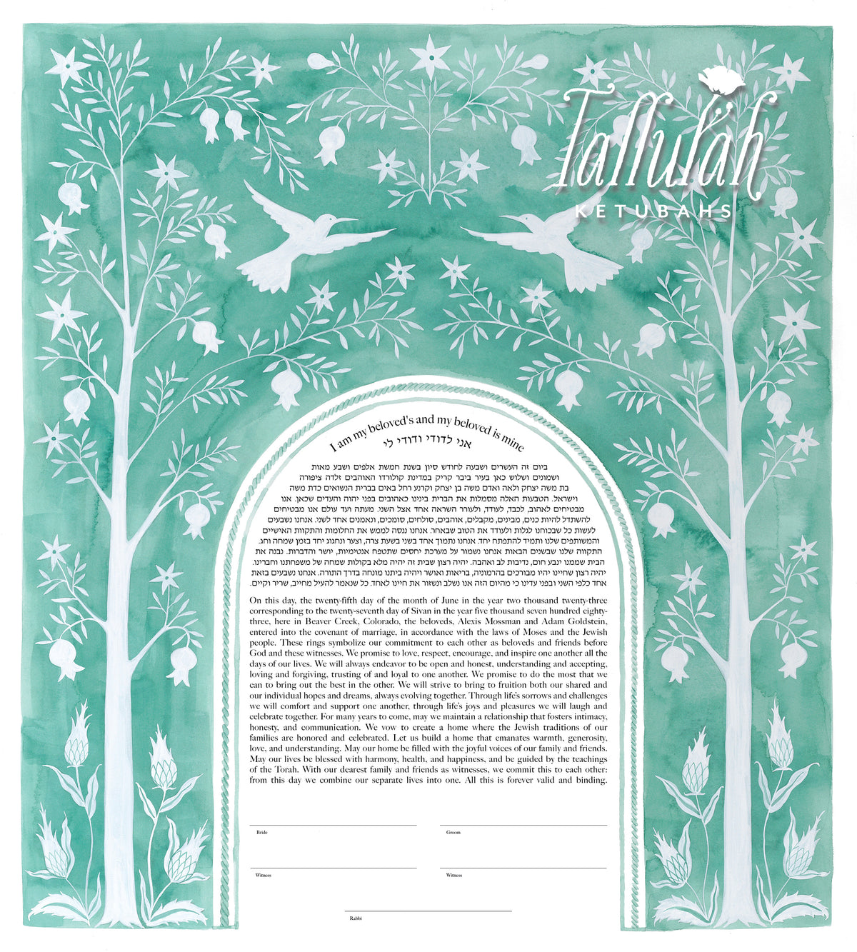 Print Ketubahs & Wedding Certificates – Tallulah Ketubahs