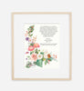Dahlia Bouquet Parents Gift | Framed | Tallulah Ketubahs