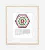 Southwestern Hexagon Ketubah | Framed | Tallulah Ketubahs